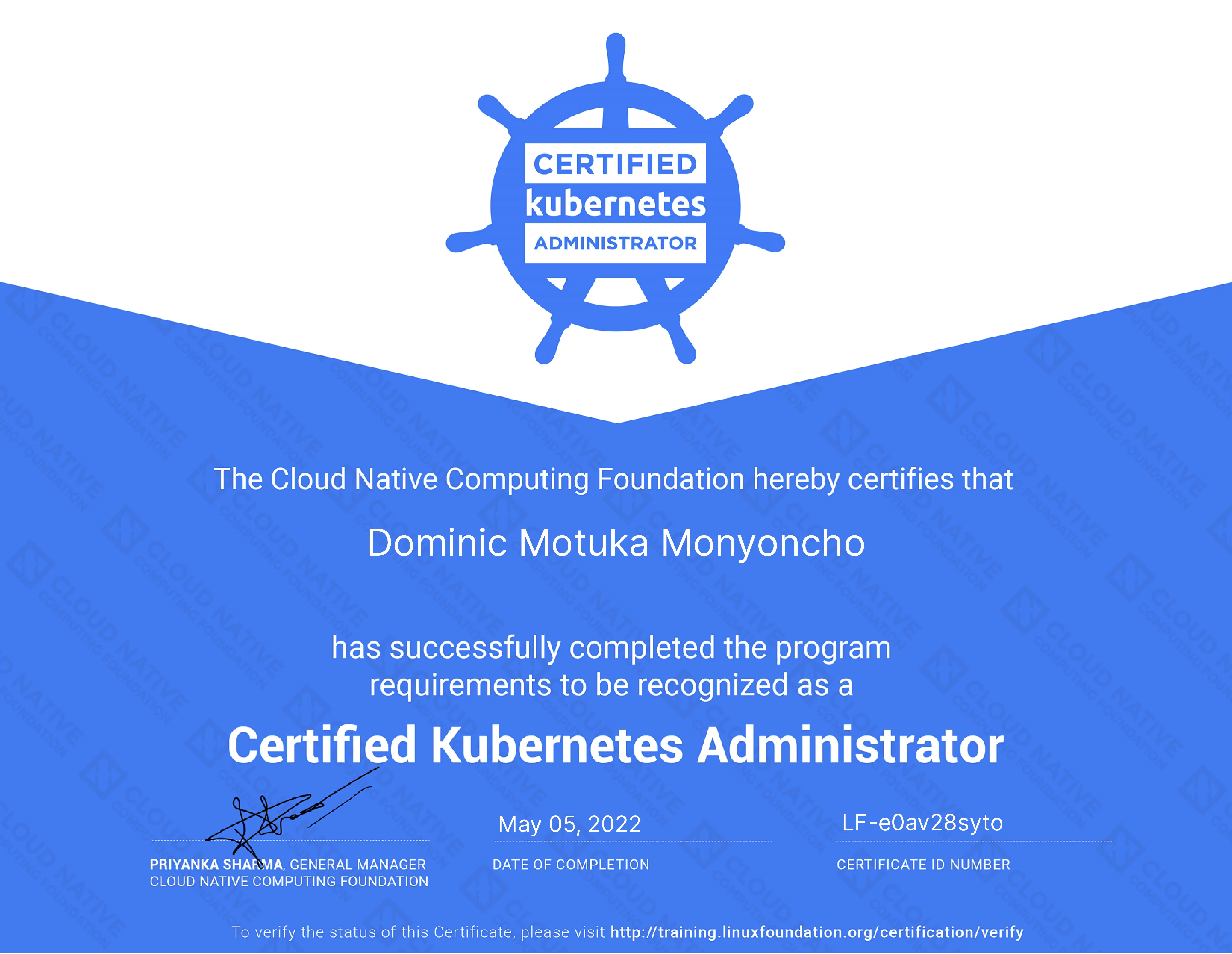Certified Kubernetes Administrator (CKA)